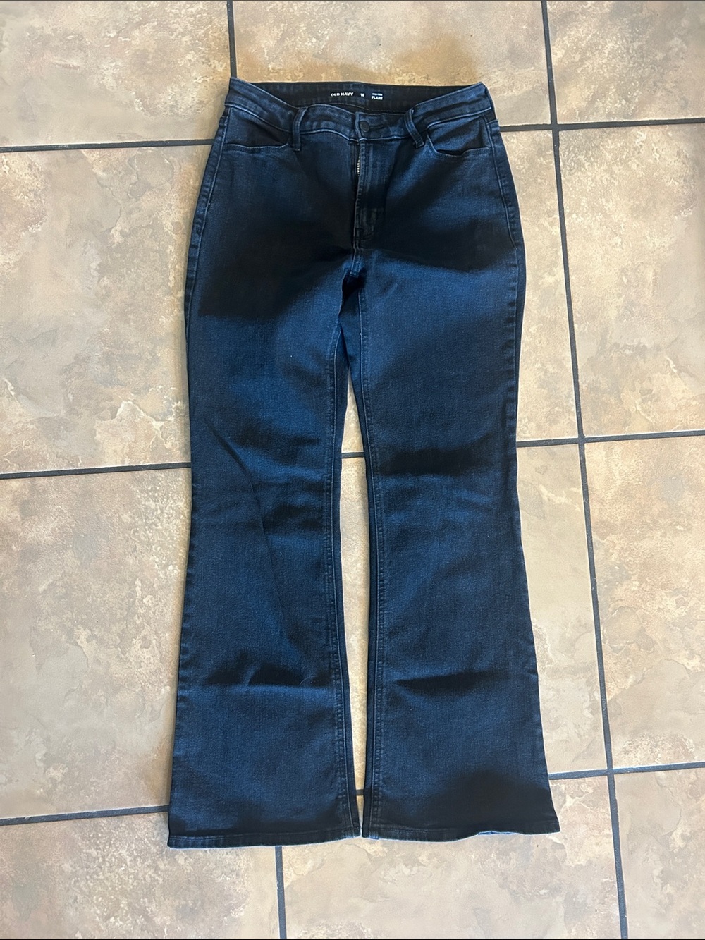 Old Navy Women's Navy Blue Flared Jeans